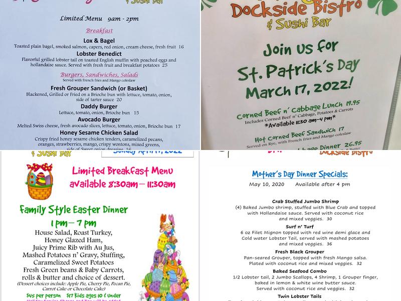 Mango's Dockside Bistro Menu