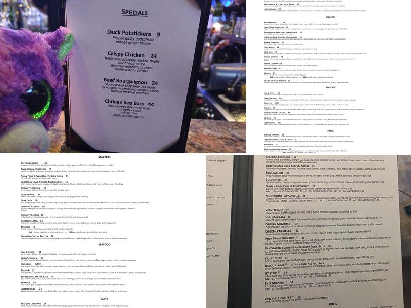 La Tavola Restaurant and Bar Menu