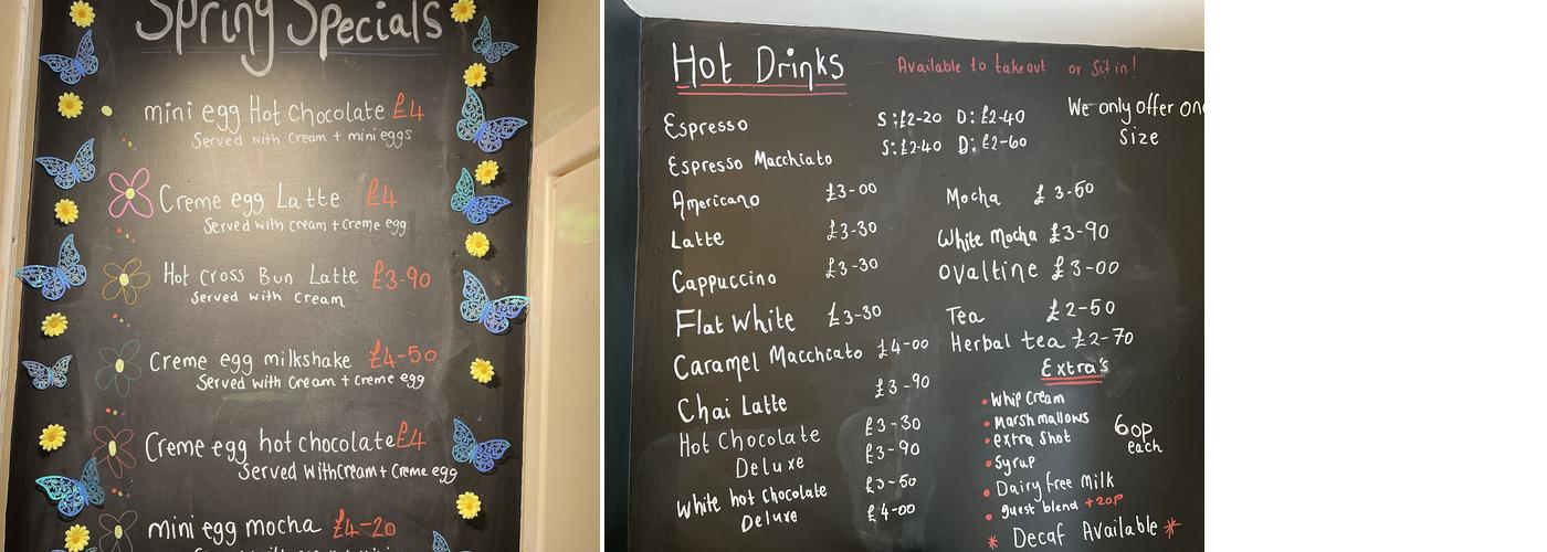 The ArtHouse Cafe Menu