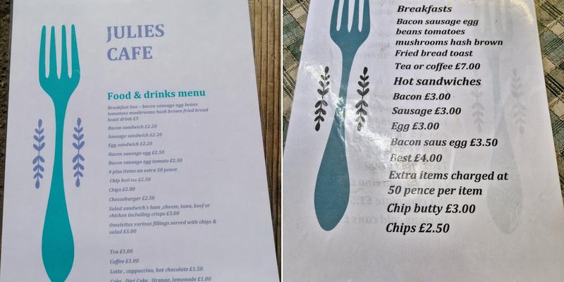 Julie's Cafe Menu