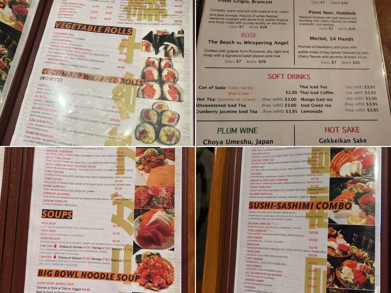 Best Thai & Sushi Menu