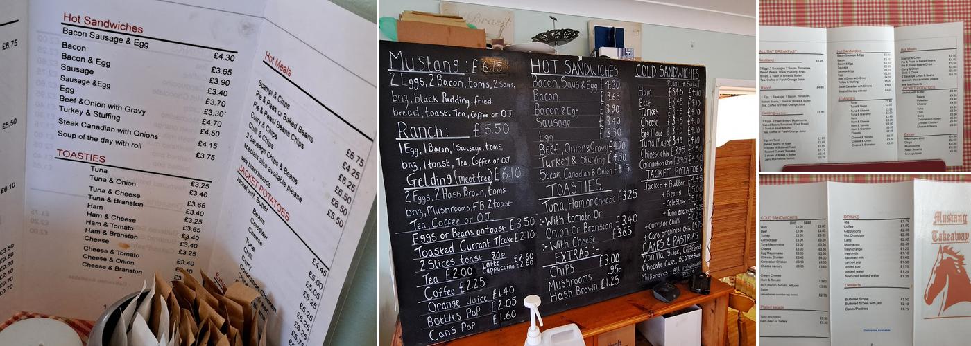 Mustang Cafe & Takeaway Menu
