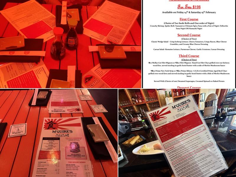 Wagyu McGuire's Japanese Sushi & Steaks Menu