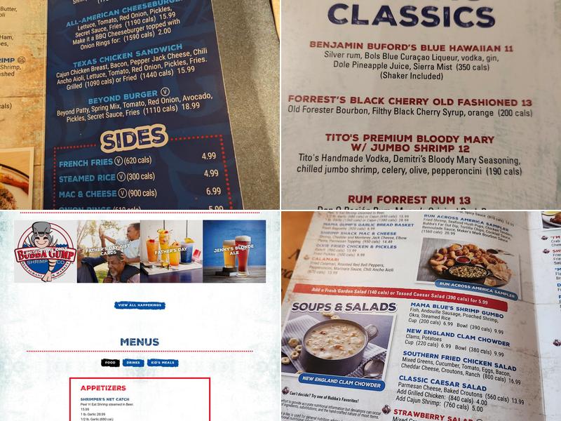 Bubba Gump Shrimp Co. Menu