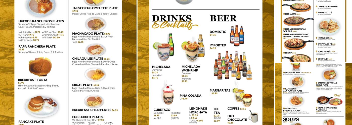 Taqueria Lago De Chapala Jalisco Menu