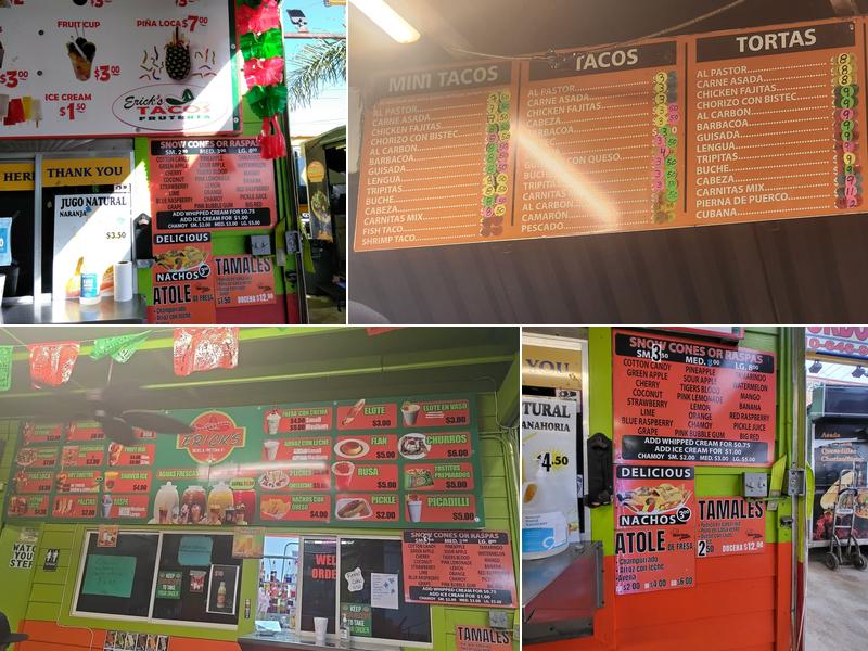 Erick's Tacos Menu