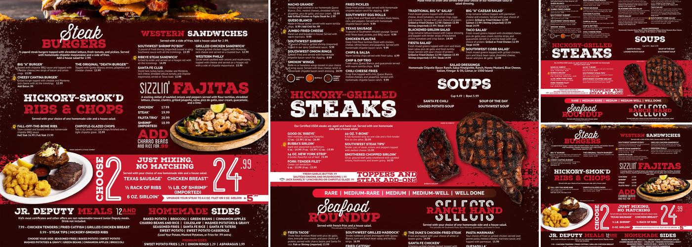 Santa Fe Cattle Company Menu