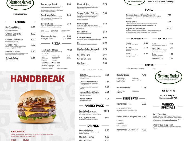 Burgers By The Track Menu