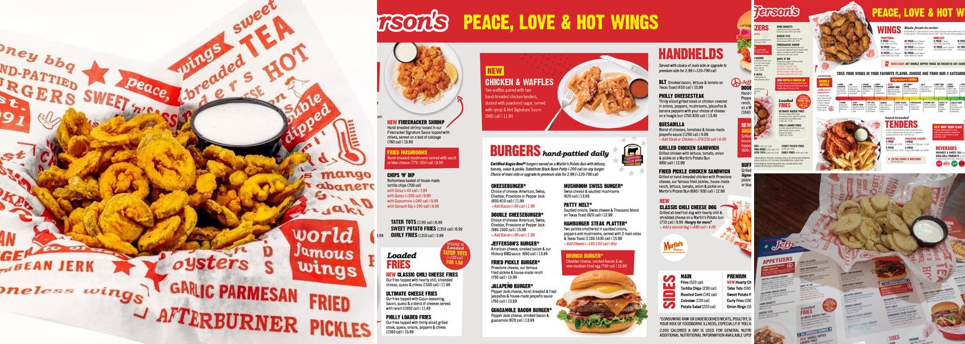 Jefferson's Menu