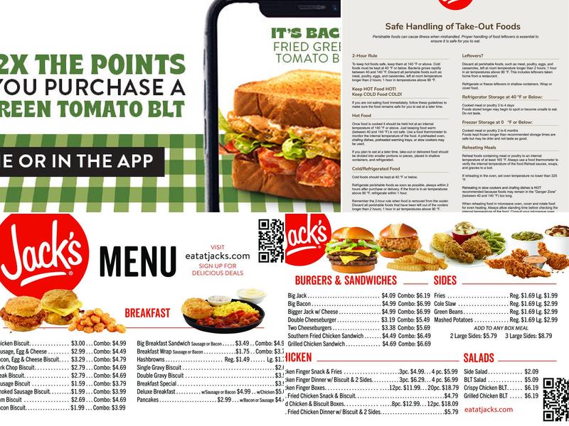 Jack's Menu