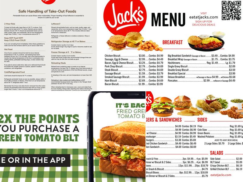 Jack's Menu