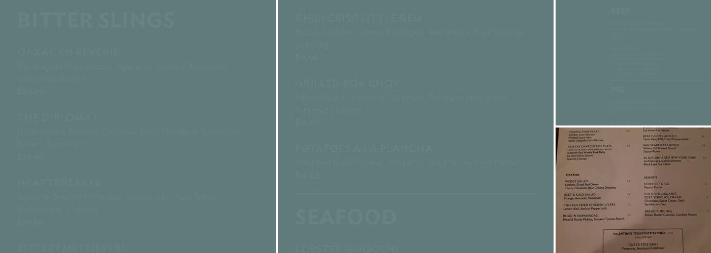 Cured Menu