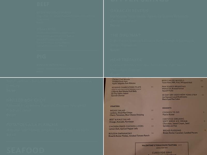 Cured Menu