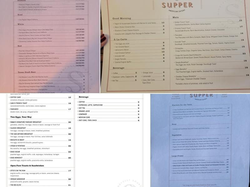 Supper Menu