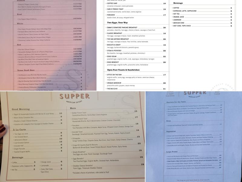 Supper Menu