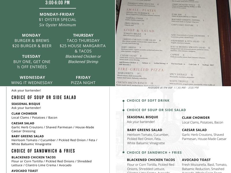 Rail Stop Restaurant & Bar Menu