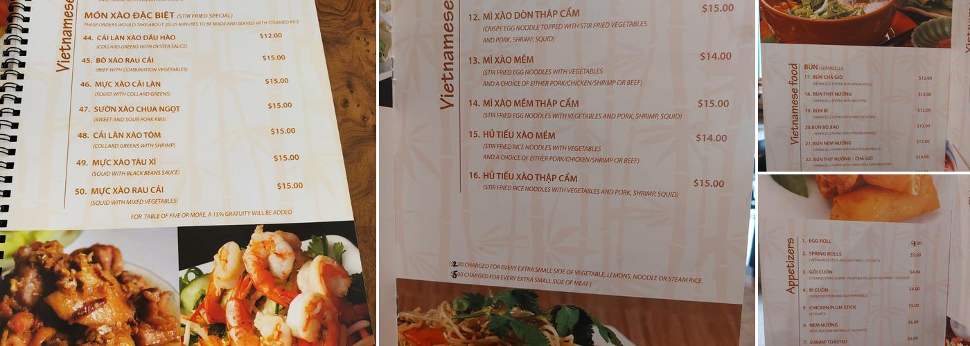 Lien Hung Restaurant Menu