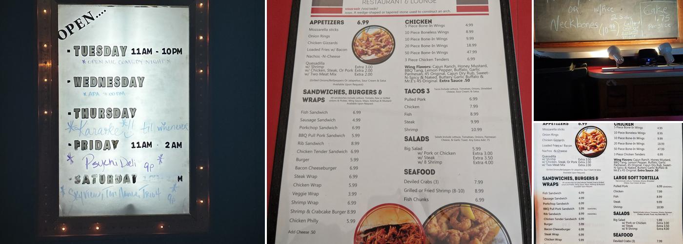 Voo Swar Restaurant & Lounge Menu