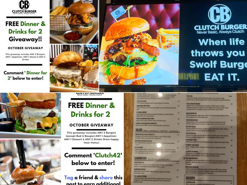 Clutch Burger Menu