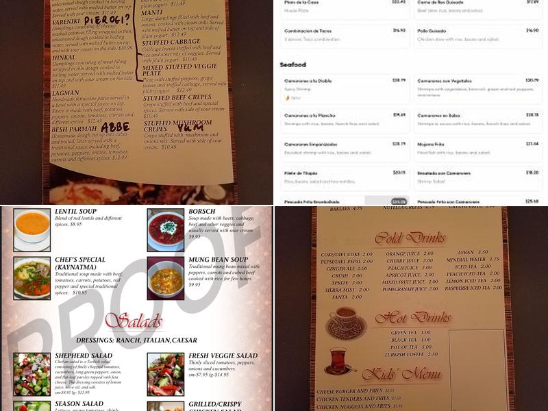 Sultan Family Restaurant Menu