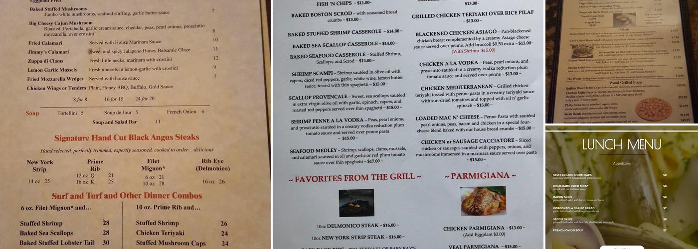 Take Five Inc Menu