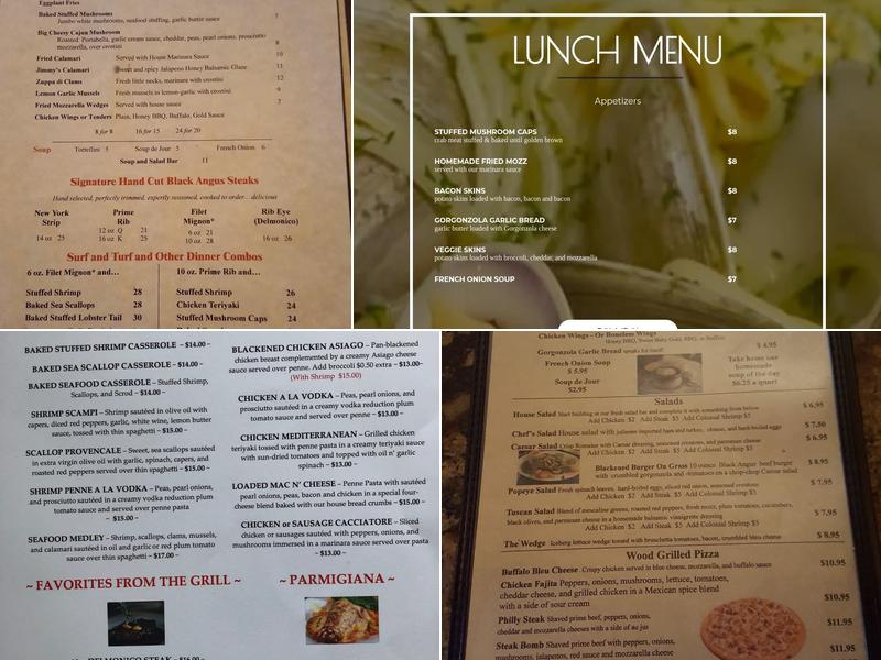 Take Five Inc Menu