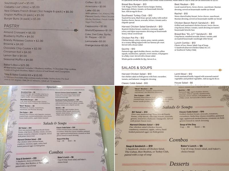 The Bread Box Menu