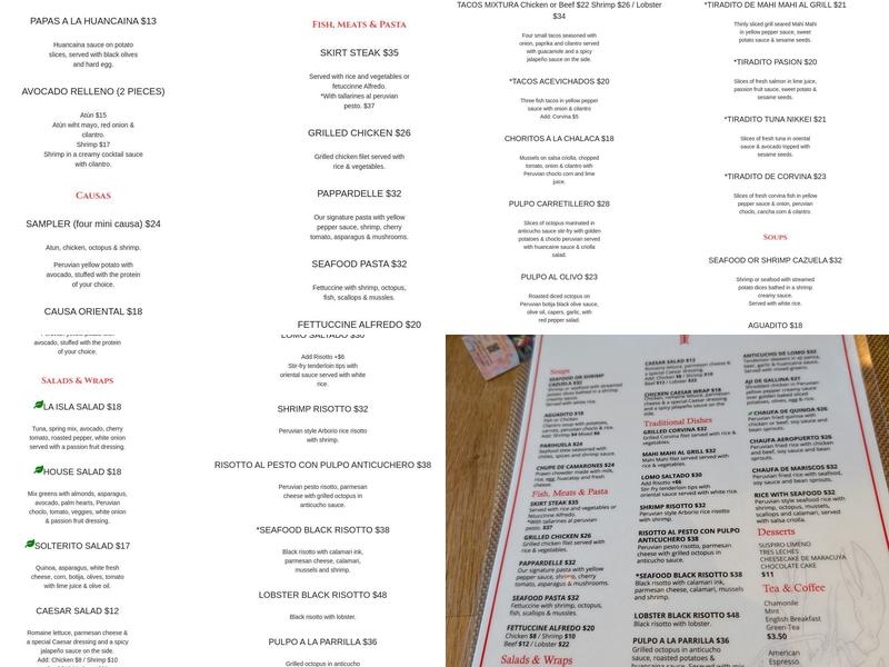 Ceviche Bar by Mixtura Menu