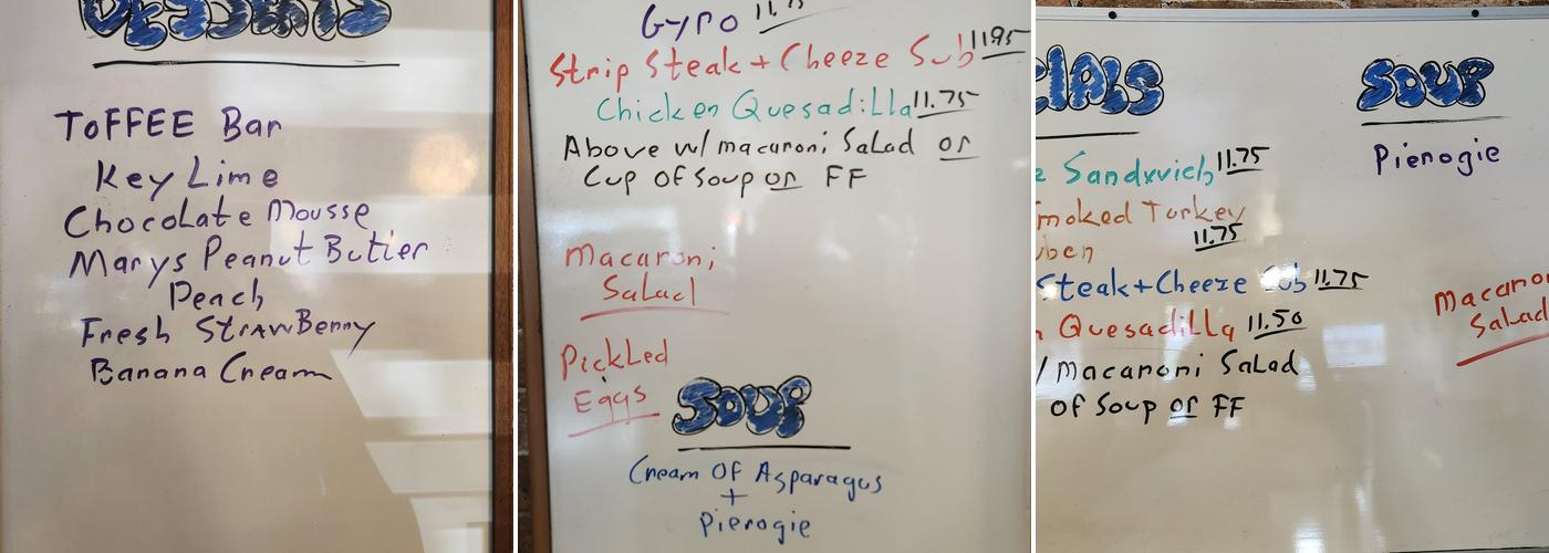Cafe Contrary Menu