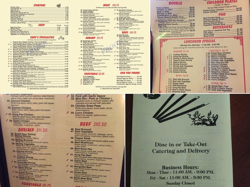 Chopstix cafe Menu