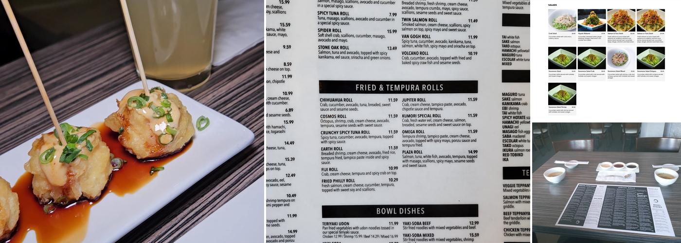 Kumori Sushi & Teppanyaki - Sonterra Blvd, San Antonio Menu