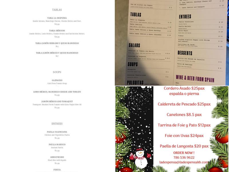 La Despensa Key Biscayne Menu