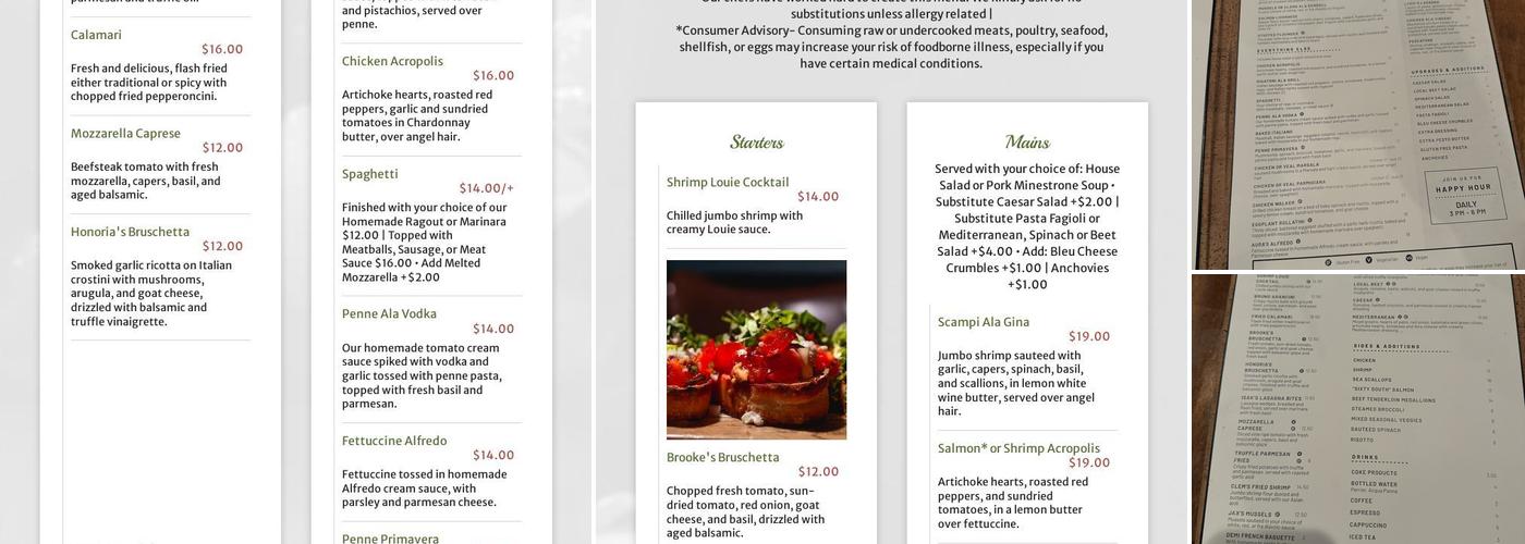 Tuscany Grill Menu