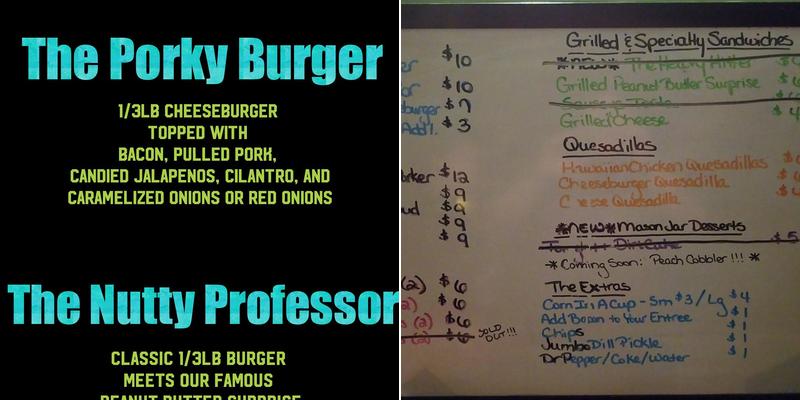 Just Grillin' & Chillin' Menu