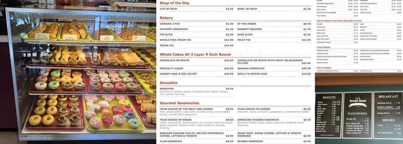 Cafe Green Bean Menu