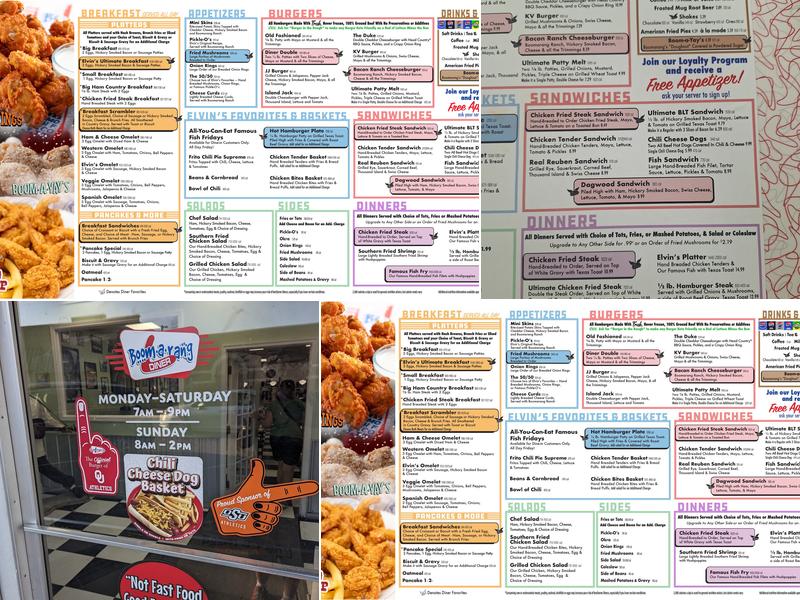 Boomarang Diner Menu