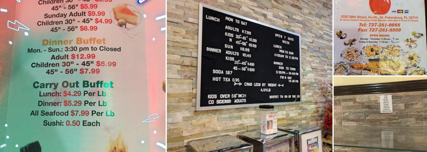 Big Apple Buffet Menu