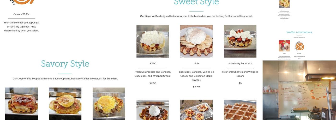 Seabrook Waffle Company Menu