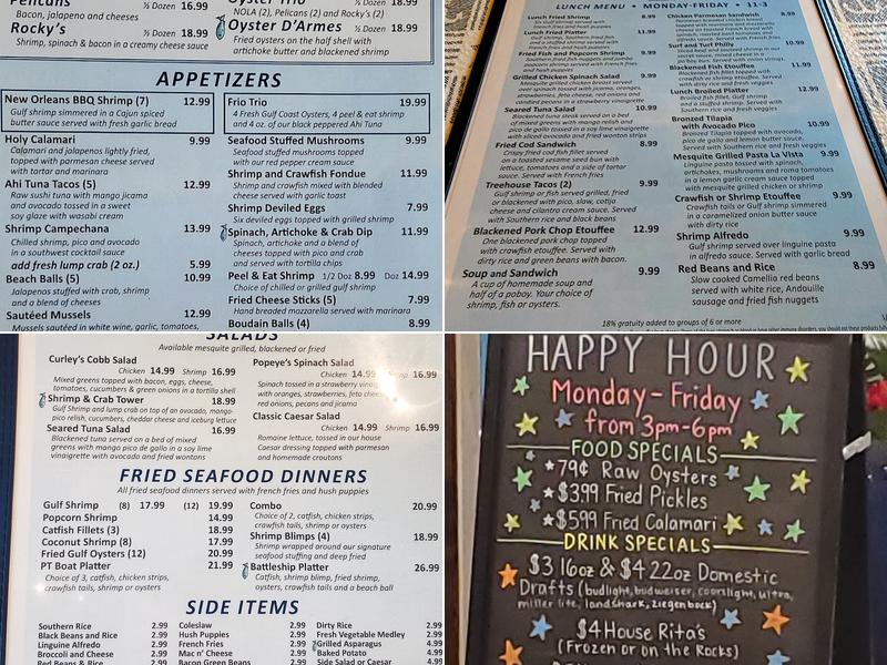 Tookie's Seafood Menu