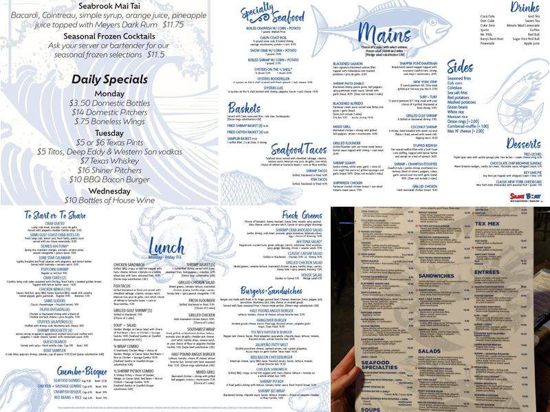 Sam's Sunset Kitchen Menu