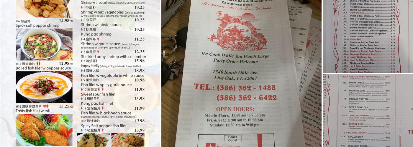 Chinatown Menu