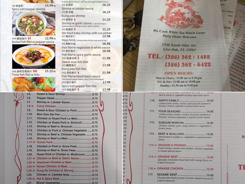 Chinatown Menu