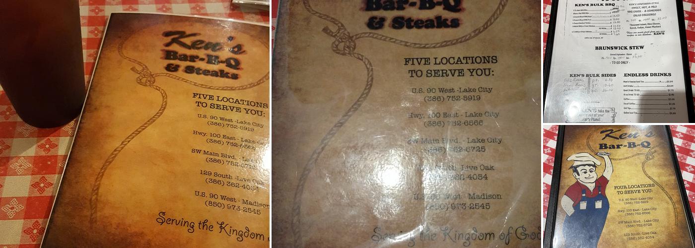 Ken's Bar-B-Que Menu