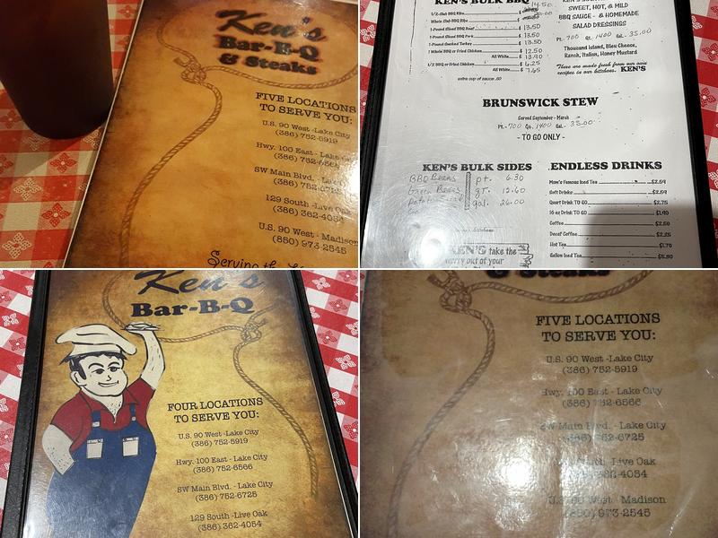 Ken's Bar-B-Que Menu