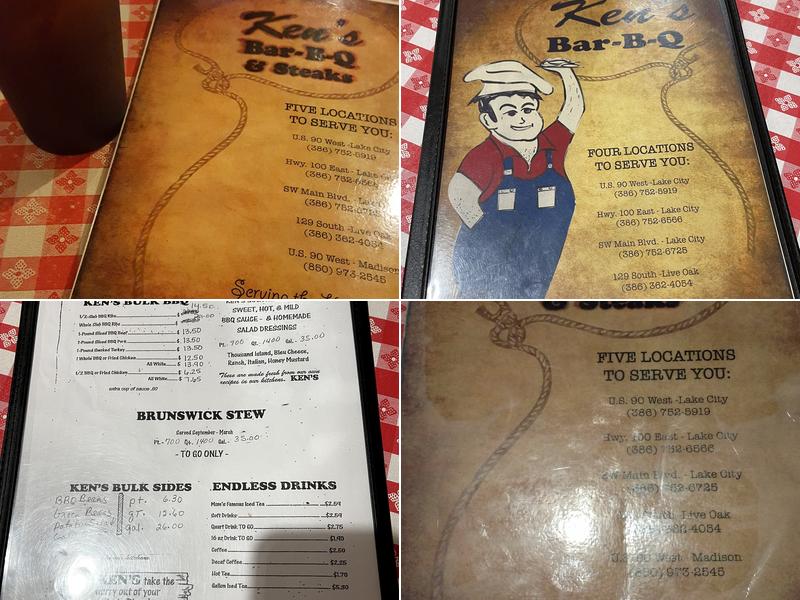 Ken's Bar-B-Que Menu