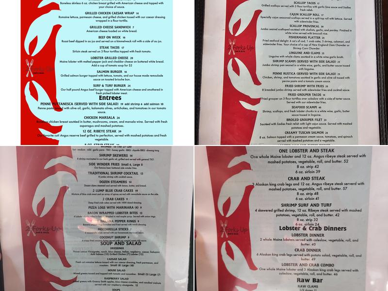 2 Forks Up Menu