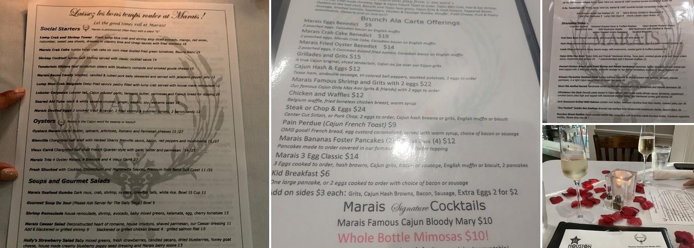 Marais Menu