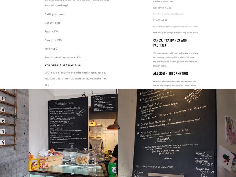 POINTSIX Coffee House Menu