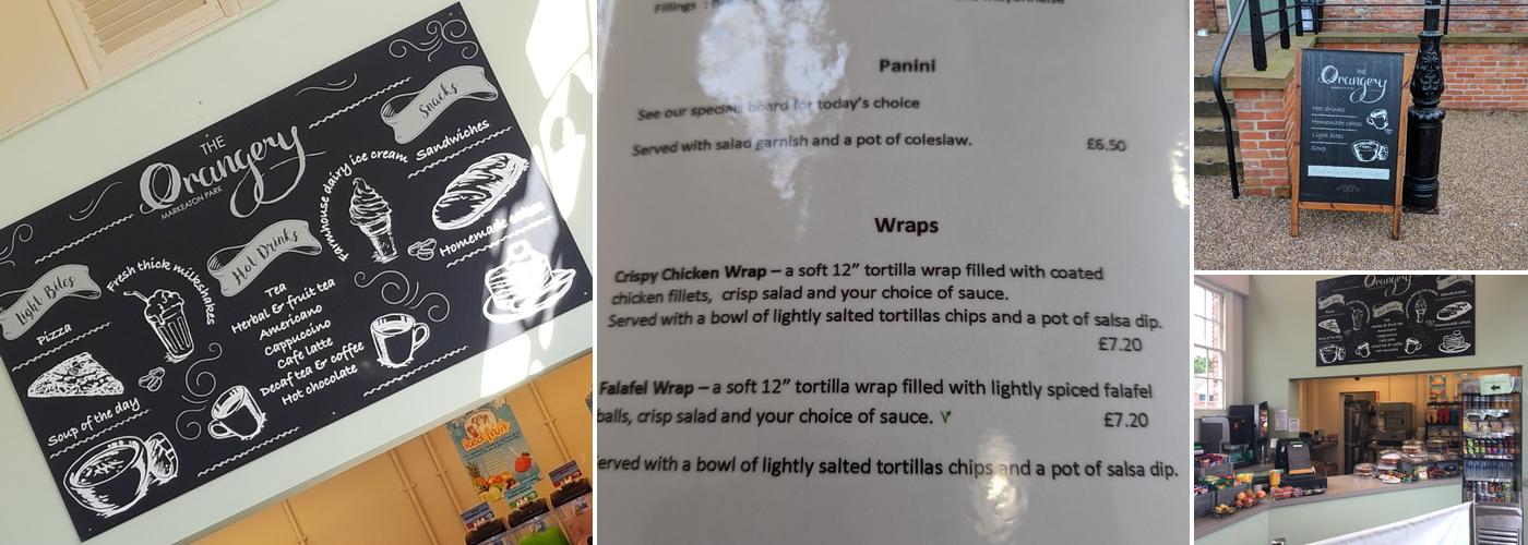 Orangery Cafe Menu