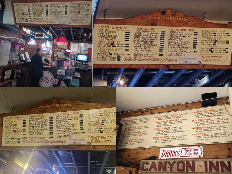 Canyon Inn Menu